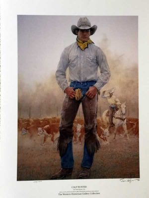 Calf Buster, signed and numbered print by Tom Ryan