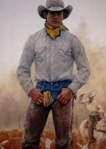 Calf Buster, signed and numbered print by Tom Ryan