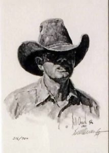 Cowboy's Head - Bill Owen, Signed and Numbered Print